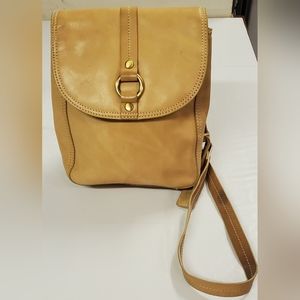 Etienne Aigner Vintage Carmel Leather Crossbody Bag